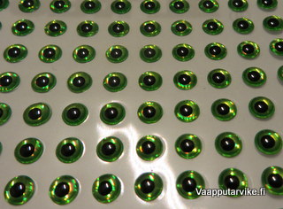4. 3-D tarrasilmät vihreä 4mm 50kpl